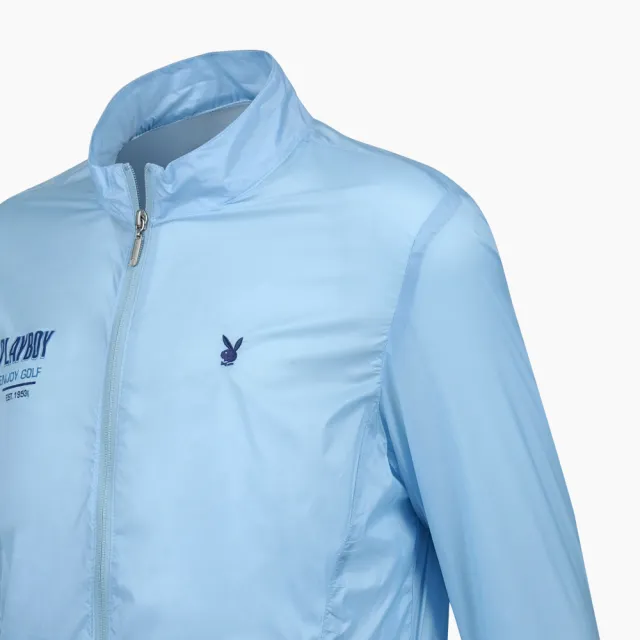 【PLAYBOY GOLF】男款經典LOGO高爾夫薄外套-淺藍(GOLF/AC19102-55)
