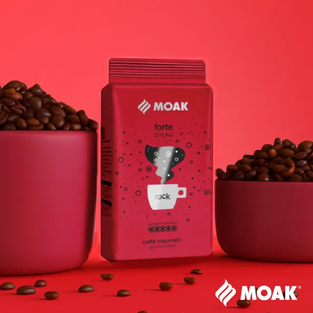 【MOAK】義大利FORTE ROCK紅牌咖啡粉(250g/包)