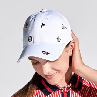 【Munsingwear】企鵝牌 女款白色精緻小刺繡機能棒球帽 MLTJ0C03