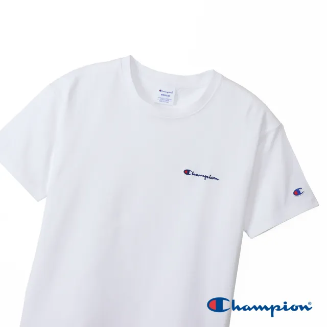 【Champion】官方直營-寬版刺繡Logo短袖TEE-女(白色)