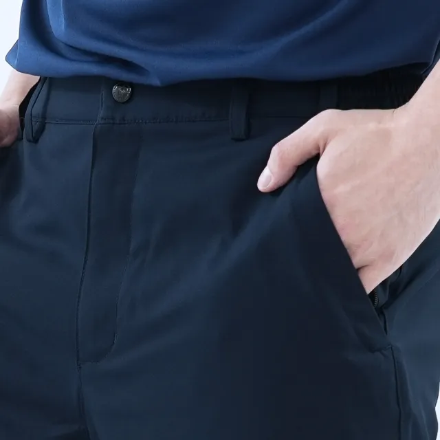 【遊遍天下】男款彈性速乾抗UV機能休閒褲長褲西褲二色(S-5L 大尺碼)