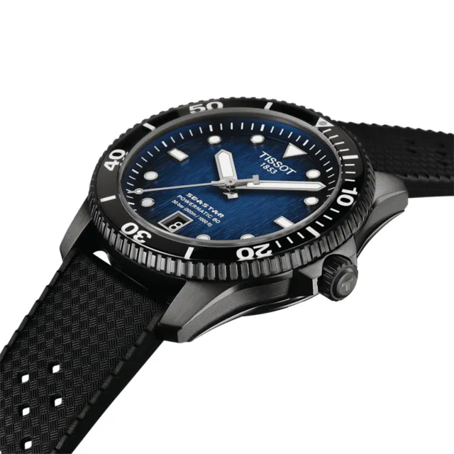 【TISSOT 天梭 官方授權】Seastar 1000海星300米潛水錶 機械錶 中性錶-40mm 畢業 禮物(T1208073704100)