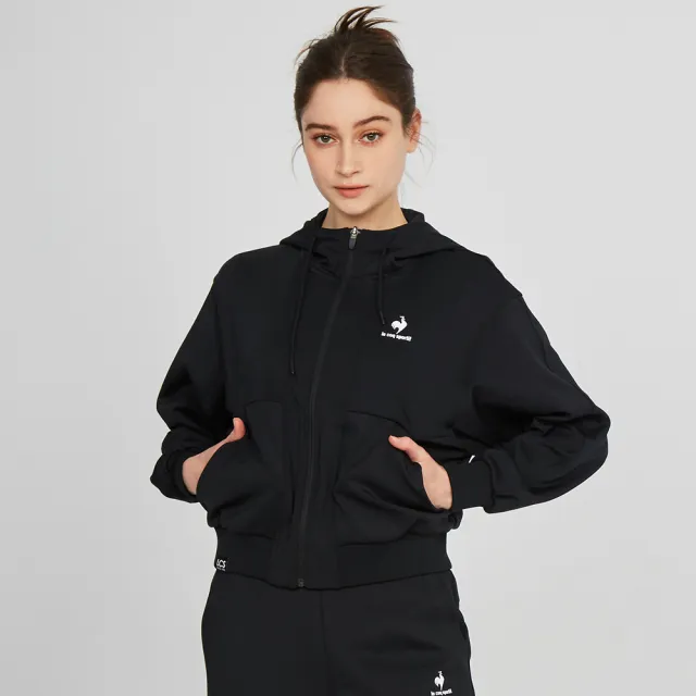 【LE COQ SPORTIF 公雞】休閒經典針織/連帽外套 男女款-2色-LWT61862_LWT62862