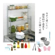 【A＆i】日本製多功能開放式三層帶籃廚房收納架56cm(窄版身形設計)