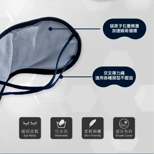 【Comefree】石墨烯舒眠遮光眼罩(台灣製造)