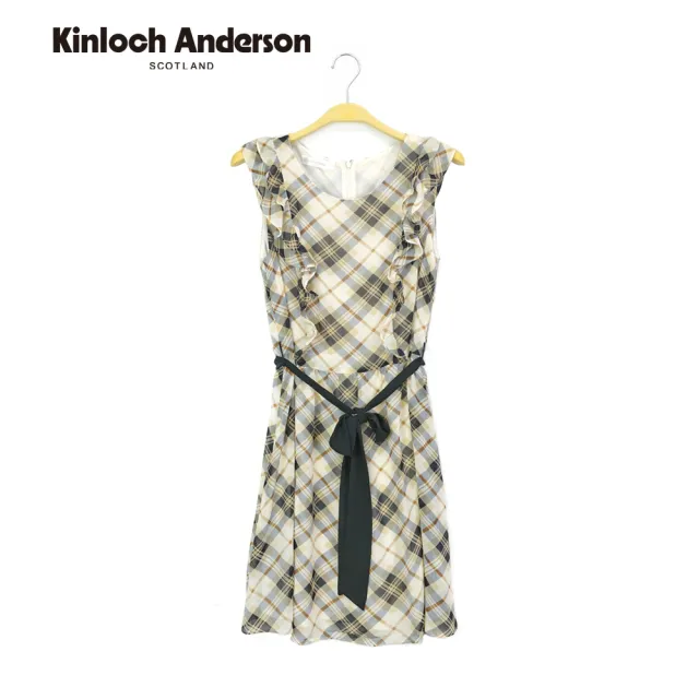 【Kinloch Anderson】甜美荷葉袖背心洋裝連身裙 金安德森女裝(KA0885718)