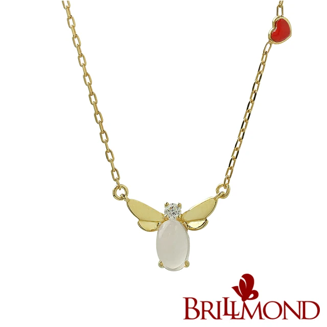 BRILLMOND JEWELRY 1克拉天然粉紅水晶甜蜜套鍊(42-45公分長)