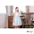 【ANNY’S 安妮公主】高貴刺繡蕾絲春夏款無袖禮服(2108綠色)