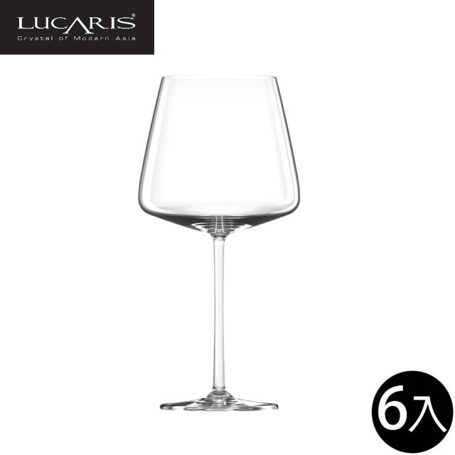 LUCARIS 無鉛水晶勃根地紅酒杯 800ml 6入組 Muse系列(紅酒杯 勃根地 大紅酒杯 無鉛水晶玻璃)