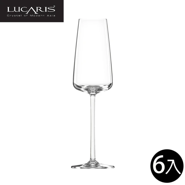 LUCARIS 無鉛水晶香檳杯 295ml 6入組 Muse系列(香檳杯 氣泡酒杯 無鉛水晶玻璃)