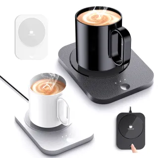 【ANTIAN】2入組 重力感應智能恒溫加熱杯墊 50℃/55℃/60℃ 三檔保溫 辦公室暖杯墊(恆溫杯墊 情人節禮物)