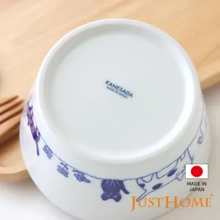 【Just Home】日本製手繪感貓咪陶瓷5吋碗 貓家族(碗 陶瓷碗 飯碗 湯碗)