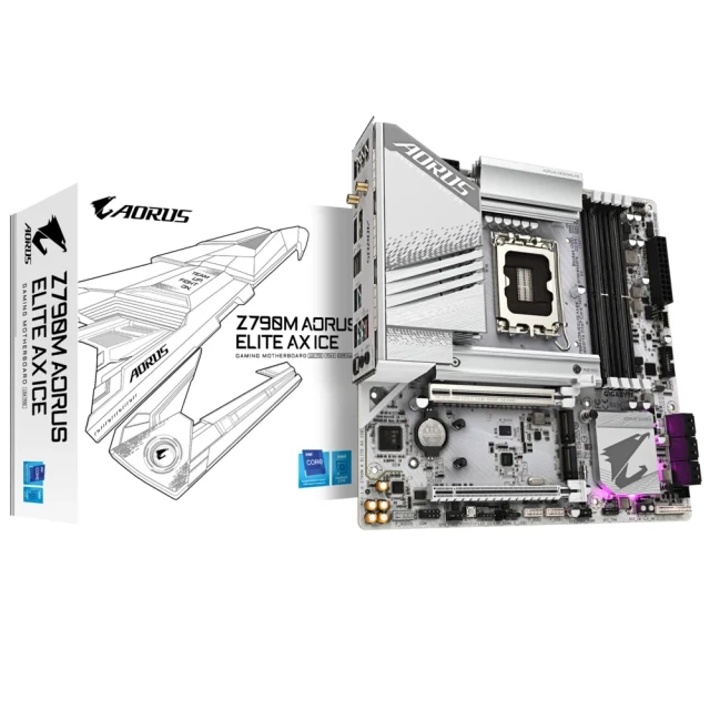 GIGABYTE 技嘉 Z790M AORUS ELITE AX ICE 主機板