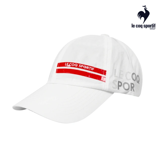 LE COQ SPORTIF 公雞 高爾夫系列 白色韓系側邊雙色LOGO可調節棒球帽 QGT0K131
