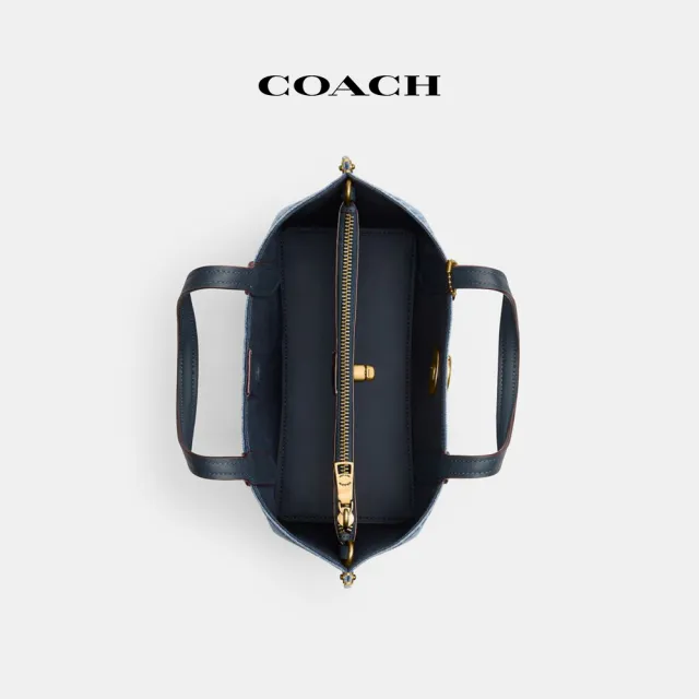 【COACH蔻馳官方直營】WILLOW 24號托特手袋-B4/靛藍色(CR708)