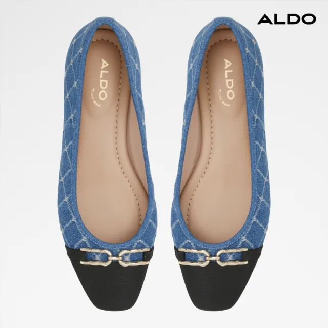 【ALDO】PRERI-時尚小香風金飾平底鞋-女鞋(藍色)