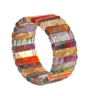 【開運方程式】頂級多寶骨幹水晶鈦晶手排NA8 28mm(超七彼岸花l骨幹紫超七l鈦晶l紅兔毛l黑髮晶l藍彼得石)