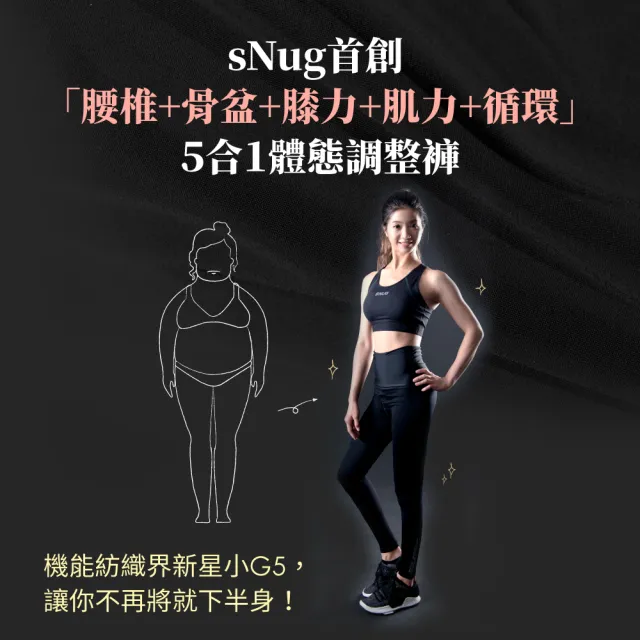 【sNug 給足呵護】體態調整機能壓縮褲(快排塑身褲/醫療機台製作/體態雕塑/減緩腿部疲勞/登山褲/防鐵腿)