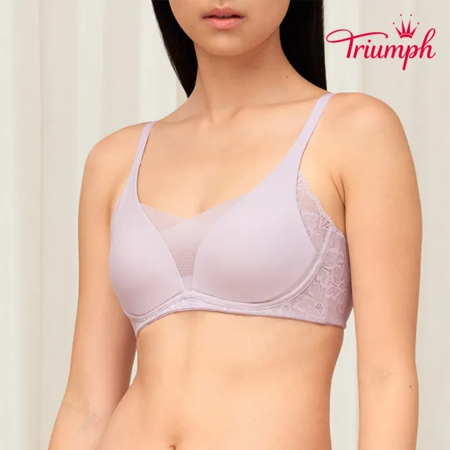 【Triumph 黛安芬】智能塑型系列 微V無鋼圈 M-EL罩杯內衣(浪漫紫)