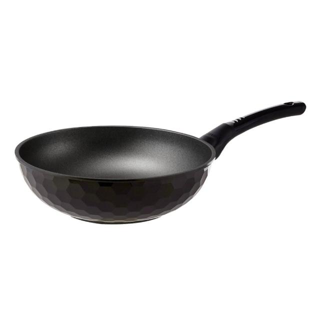 【Korea King】韓國製 蜂巢晶礦花崗岩不沾炒鍋 28cm(IH爐電磁爐適用｜可洗碗機清洗)