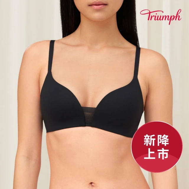 【Triumph 黛安芬】環保親膚材質 智能超彈系列無鋼圈  S-EL罩杯內衣(黑)