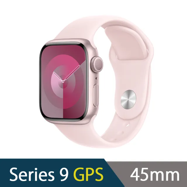 鋼化保貼組【Apple】Apple Watch S9 GPS 45mm(鋁金屬錶殼搭配運動型錶帶)