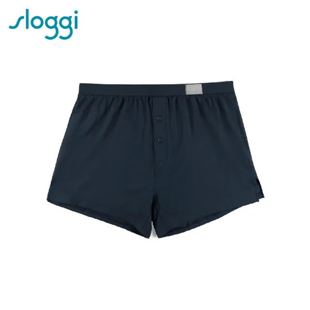 【Sloggi men】GO NATURAL有機環保系列寬鬆平口褲(復古紳藍)