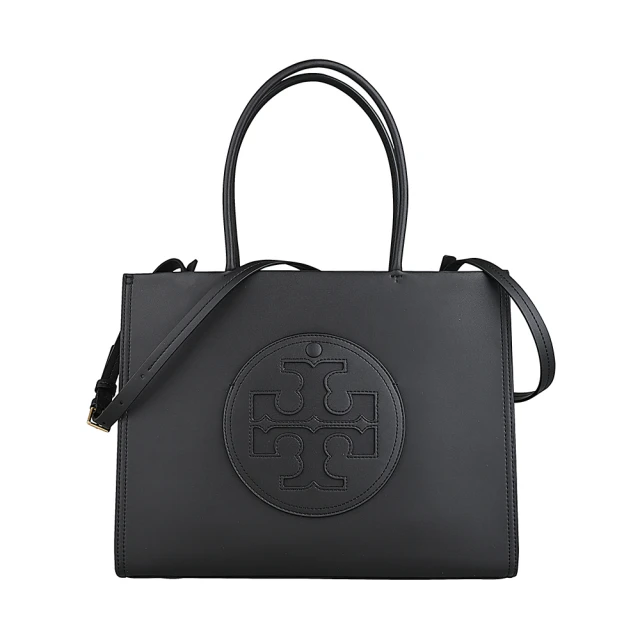 TORY BURCH TORY BURCH ELLA BIO雙T圓標LOGO生物基皮革吸扣式肩背斜背包(小/黑)