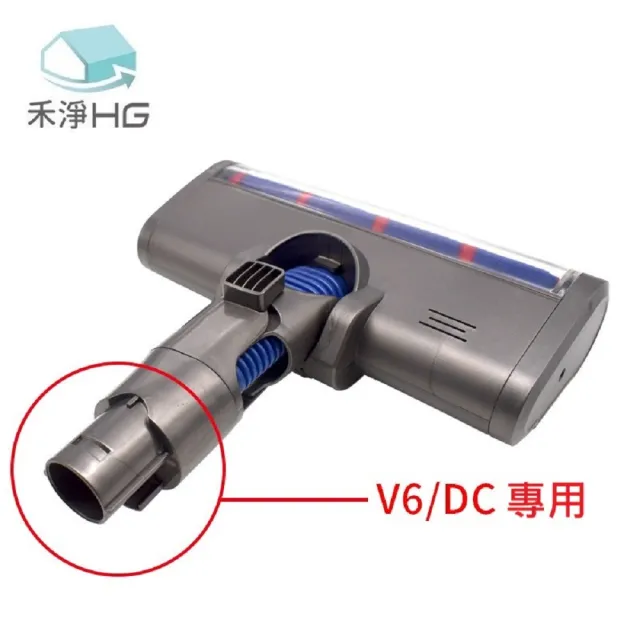 【禾淨家用HG】Dyson 適用V6全系列 副廠吸塵器配件 LED單滾筒電動吸頭(1入/組)