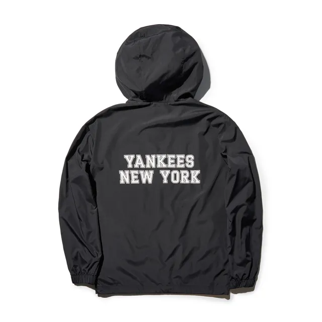 【MLB】抗UV連帽防風外套 Varsity系列 紐約洋基隊(3AWJV0743-50BKS)