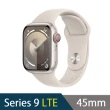 鋼化保貼組【Apple】Apple Watch S9 LTE 45mm(鋁金屬錶殼搭配運動型錶帶)