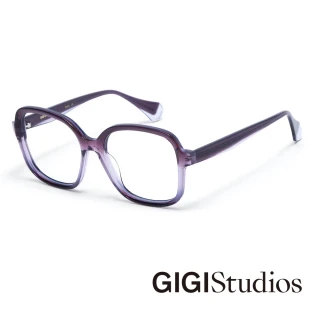 【GIGI Studios】新潮風格方框光學眼鏡(紫 - MIRELLE-6865/6)