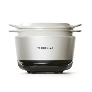 【Vermicular】IH電子鑄鐵鍋-日本職人手作小V鍋-海鹽白