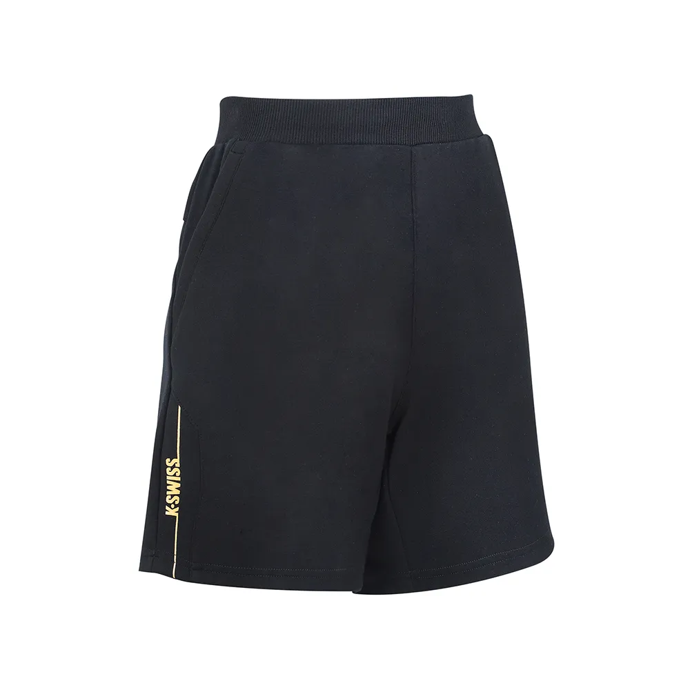 【K-SWISS】運動休閒短褲 Sweat Shorts-女-黑(1910251-008)