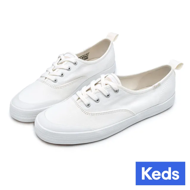 【Keds】Champion Toe Cap復古率性帆布綁帶休閒鞋-多款選(MOMO特談價)