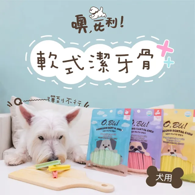 【OBli!噢比利!】軟式潔牙骨100g(潔牙骨 軟飼料)