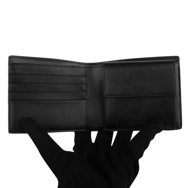 【Michael Kors】銀字防刮皮革附零錢袋短夾(駱駝色)