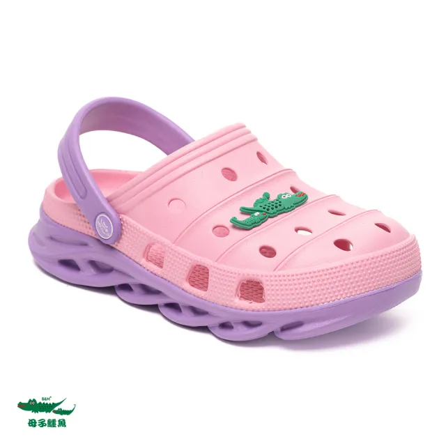 【母子鱷魚】-官方直營-童趣撞色輕量兩穿洞洞鞋(童款多色)
