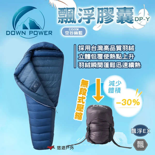 Down power 飄浮膠囊 頂級鵝絨睡袋 紫影天空(DP