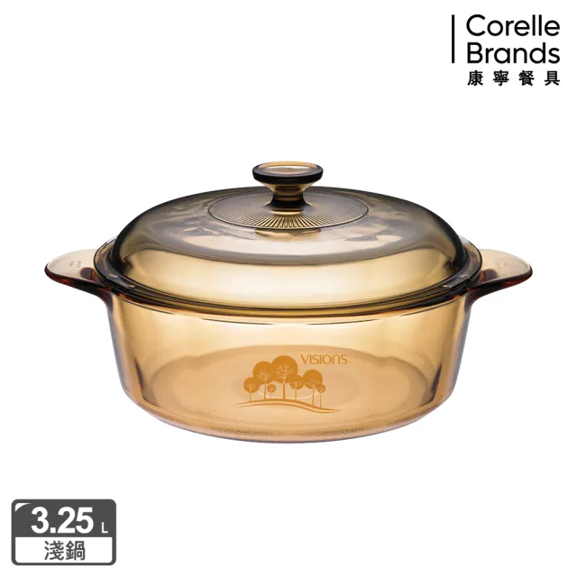 【CorelleBrands 康寧餐具】3.2L晶彩透明鍋-樹影