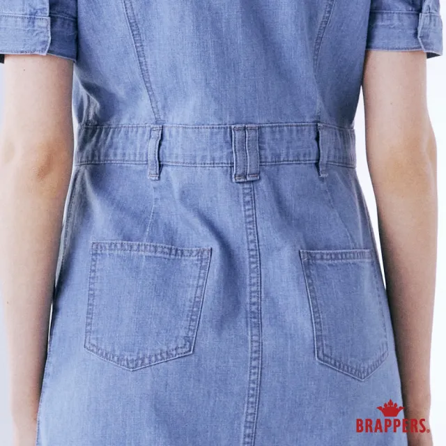 【BRAPPERS】女款 全棉牛仔洋裝(淺藍)