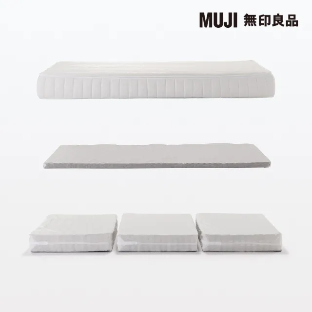 【MUJI 無印良品】高密度獨立筒翻身型床墊/D 約寬142*深196*高21cm(大型家具配送)