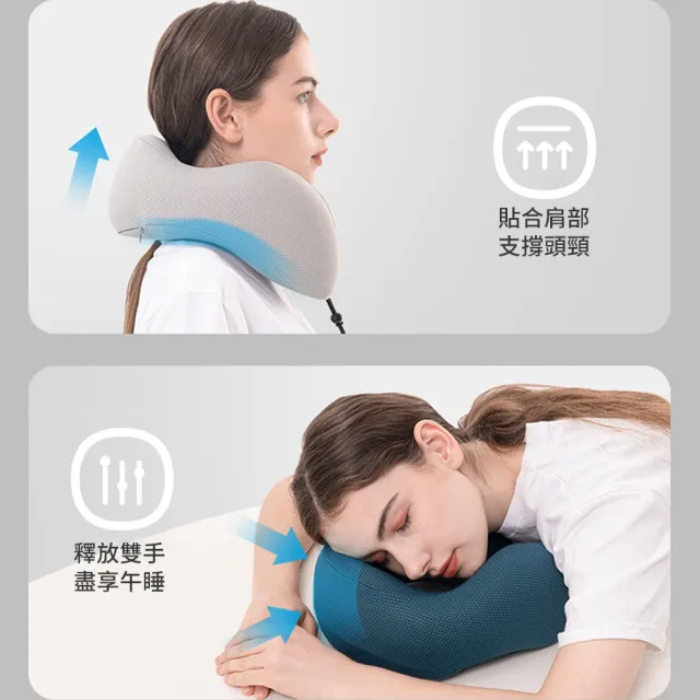 【Mass】記憶棉護頸枕(U型護頸枕頭/飛機旅行枕)