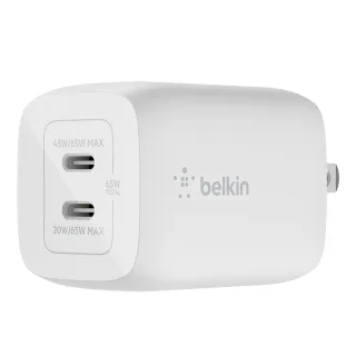 【BELKIN】BOOST↑CHARGE™ 雙 USB-C GaN PPS旅充-65W