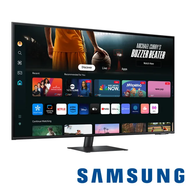 【SAMSUNG 三星】S43DM702UC 43型 4K M7 智慧聯網螢幕(VA/HDR/遙控器/智能家居/黑色)