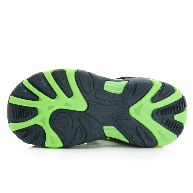 【POLI 波力】童鞋 波力 護趾電燈涼鞋/護趾 減壓 輕量 藍綠(POKT46076)
