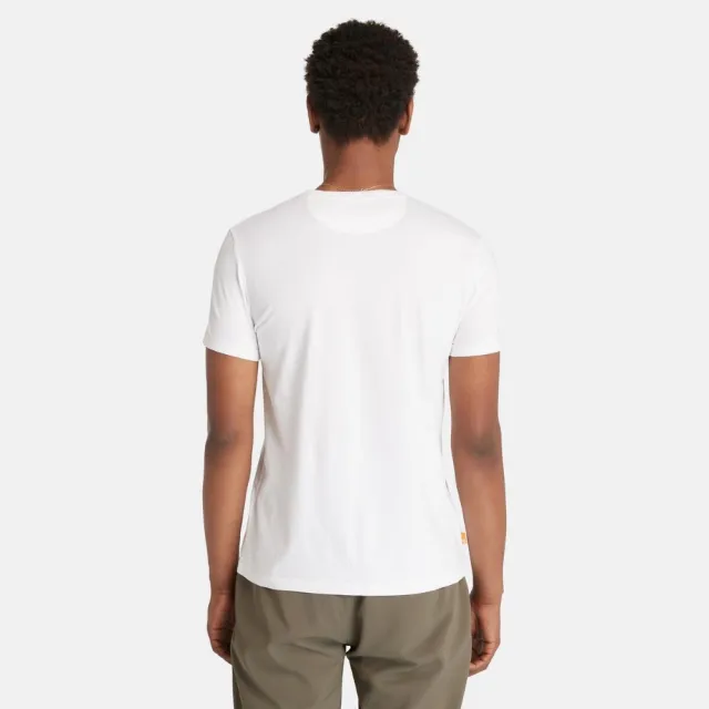 【Timberland】男款白色短袖T恤(A2EKJ100)