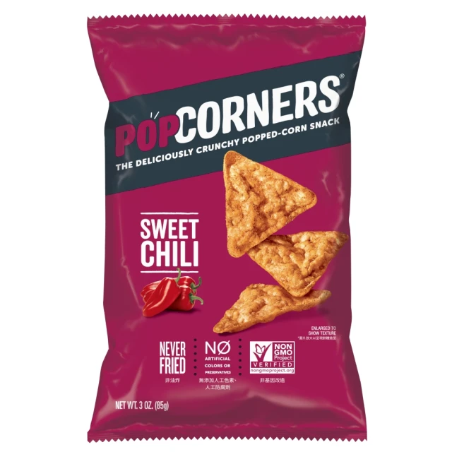 【Lay’s 樂事】POPCORNERS爆米花脆片甜辣口味85g/包