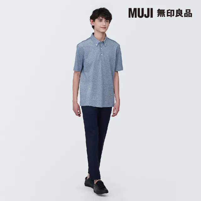 【MUJI 無印良品】男涼感鹿子織扣領短袖POLO衫(共5色)