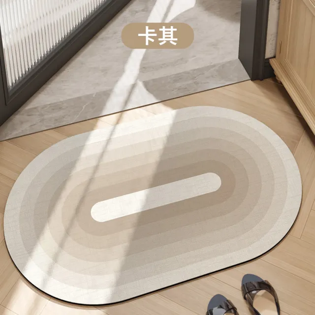 【Kyhome】科技絨吸水速乾浴室防滑地墊 衛生間踩腳墊/室內腳踏墊/門墊(40x60cm)